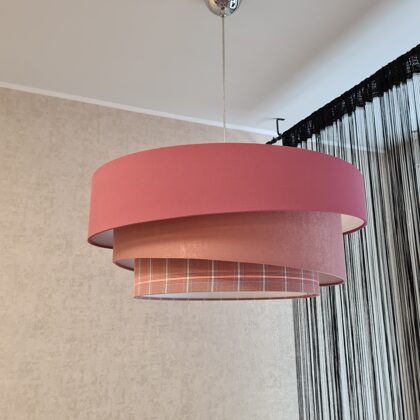 Slīpā "tortītes "formas griestu lampa ar D60 D50 D40cm