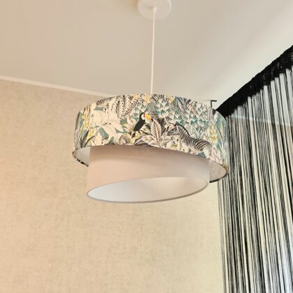 2-līmeņu slīpā "tortītes" formas griestu lampa, ar D50 D40 cm