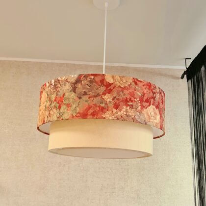 2-līmeņu "tortītes" formas lampa, ar diametriem D50 D40 cm