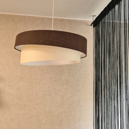 2-līmeņu slīpā "tortītes" formas griestu lampa, ar diametriem D60 D50cm