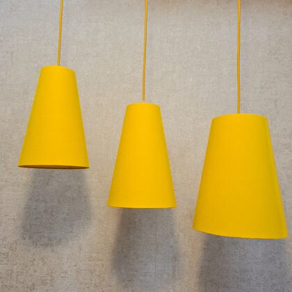 Lampas ar konusveida abažūriem , ar izmēriem : D10D15h25cm