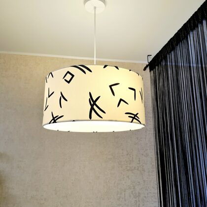 Klasiska apaļa lampa ar noslēgtu apakšu, diametrs: 50 cm , augstums 23cm