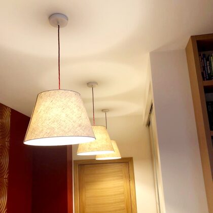 Linu auduma lampas koridorim ar izmēriem : D25 D40 H28cm