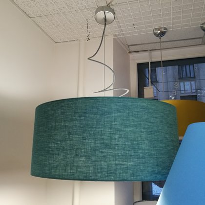 Linu auduma liela griestu lampa,D60 cm