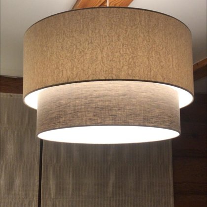 Griestu lampa guļbūves interjeram, D60 un D50cm