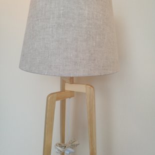  Abažūrs no gaiša lina auduma 