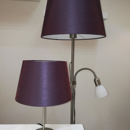 Lampu komplekts no viena auduma dzīvojamai istabai