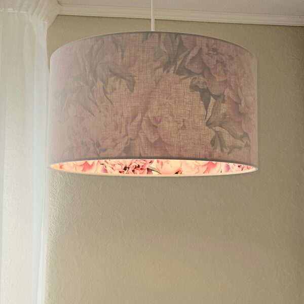 Divpusējā griestu lampa D45cm ar peonijām