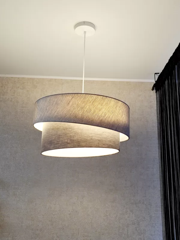 2-līmeņu slīpā "tortītes" formas griestu lampa, ar D50 D40 cm