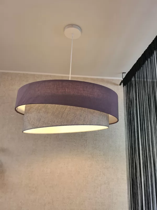 2-līmeņu slīpā "tortītes" formas griestu lampa, ar diametriem D60 D50cm