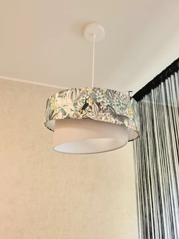2-līmeņu slīpā "tortītes" formas griestu lampa, ar D50 D40 cm