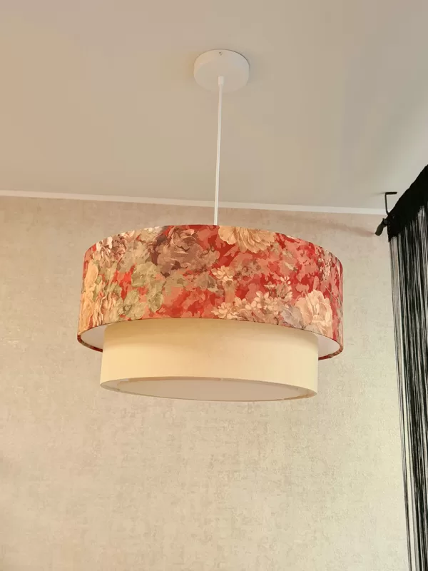 2-līmeņu "tortītes" formas lampa, ar diametriem D50 D40 cm
