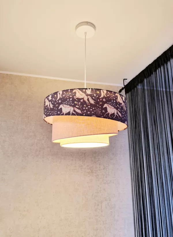 Slīpā 3-līmeņu "tortītes" formas lampa ar diameriem D45 D35 D25cm