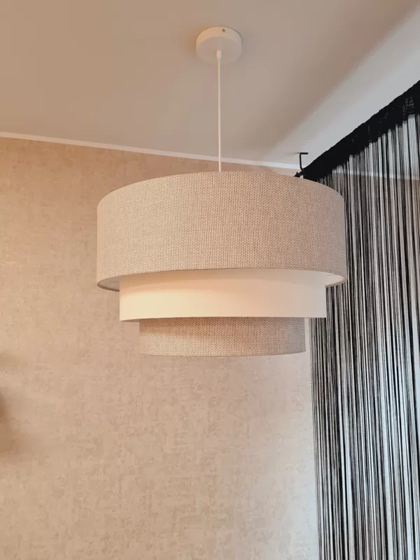 Taisnā 3 līmēnu "tortītes" formas griestu lampa ar izmēriem: D60 D50 D40cm