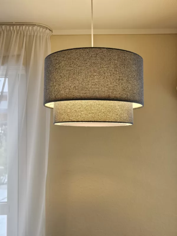 Griestu lampa no viena auduma