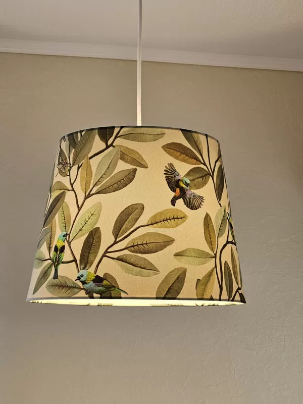 Griestu lampa D30 D40cm ar printa audumu