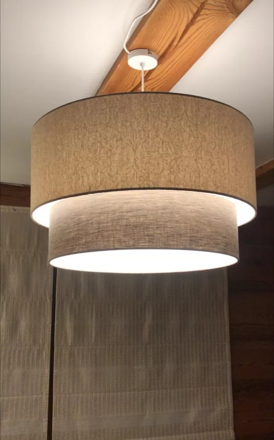 Griestu lampa guļbūves interjeram, D60 un D50cm