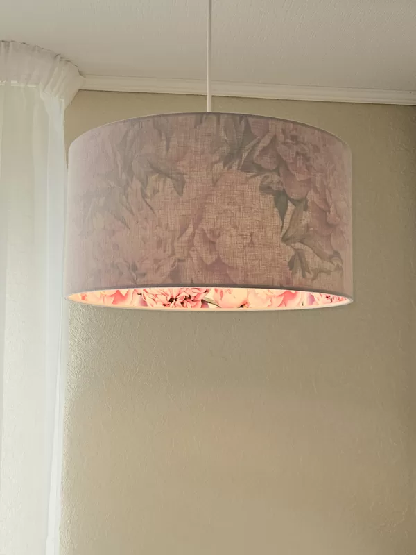 Divpusējā griestu lampa D45cm ar peonijām