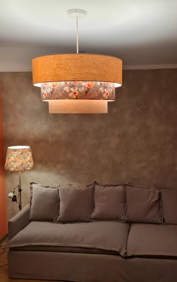 Tortītes lampa ar 2 divpusējiem līmeņiem, augšējais diametrs D60cm